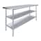 Amgood 24 in. x 60 in. Stainless Steel Table With Two Undershelves AMG WT-2472-2SH - alternate 1